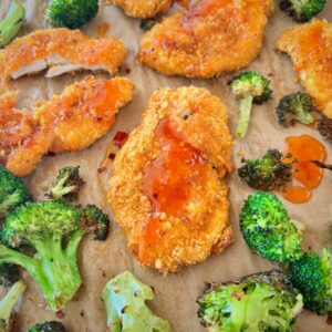 Crispy baked cornflake chicken strips