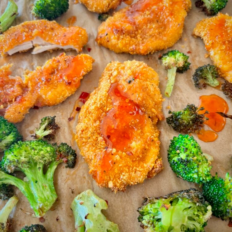 Crispy baked cornflake chicken strips