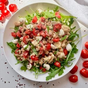 Marinated White Bean Tomato Basil & Bocconcini Jar Salad