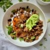 Smashed and Loaded Sweet Potatoes