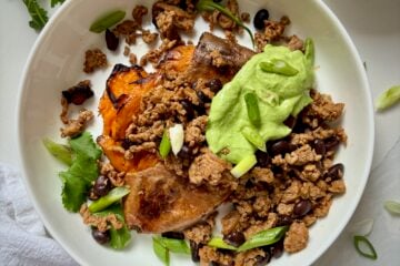 Smashed and Loaded Sweet Potatoes