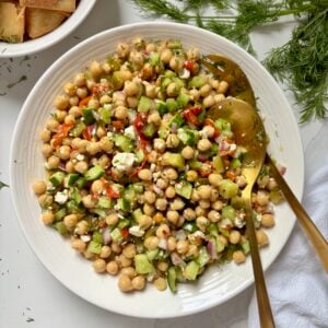 Spicy Dill Pickle Marinated Chickpea Jars