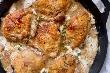 Buttermilk Braised Chicken Thighs with Dijon & Thyme
