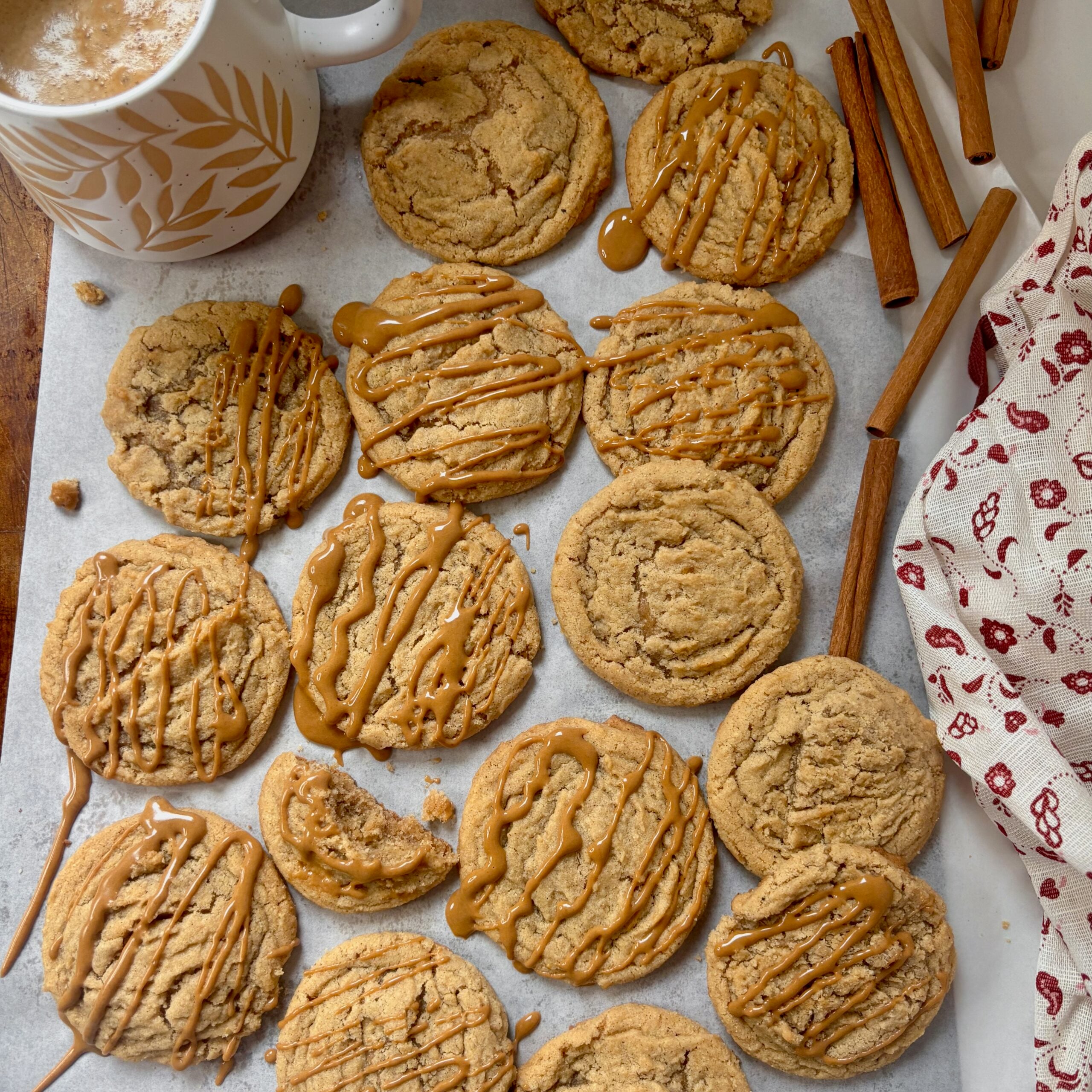 Espresso glazed dirty chai cookies ready to serve