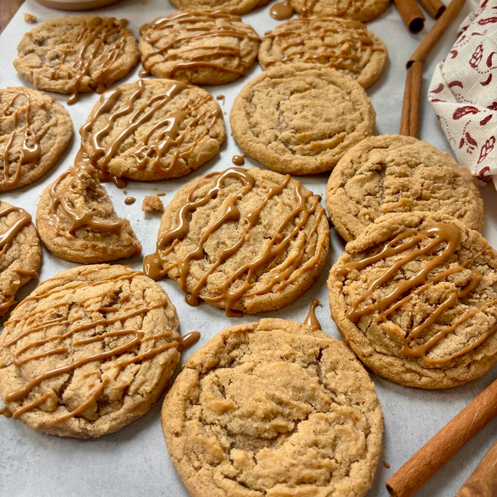 Brown butter chai cookies with cinnamon, ginger and cardamom topped with coffee glaze