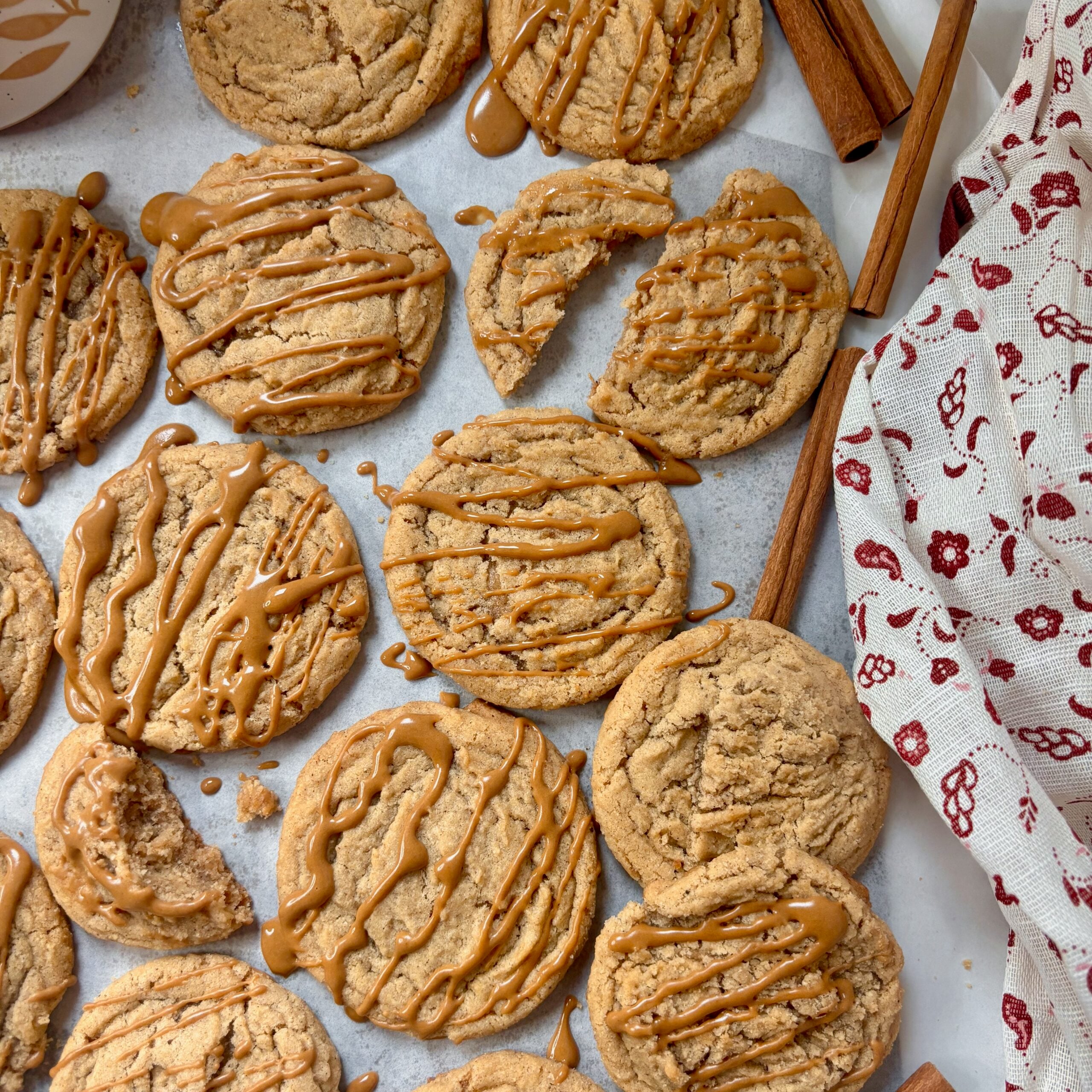 Easy, Chewy dirty chai cookies with an espresso glaze